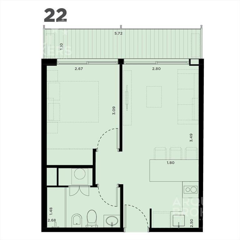 Apartamento de un dormitorio en venta en La Blanqueada - 12