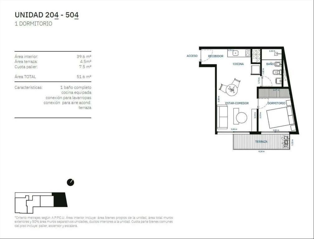 Venta Apartamento La Blanqueada 1 Dormitorio 1 Baño Terraza