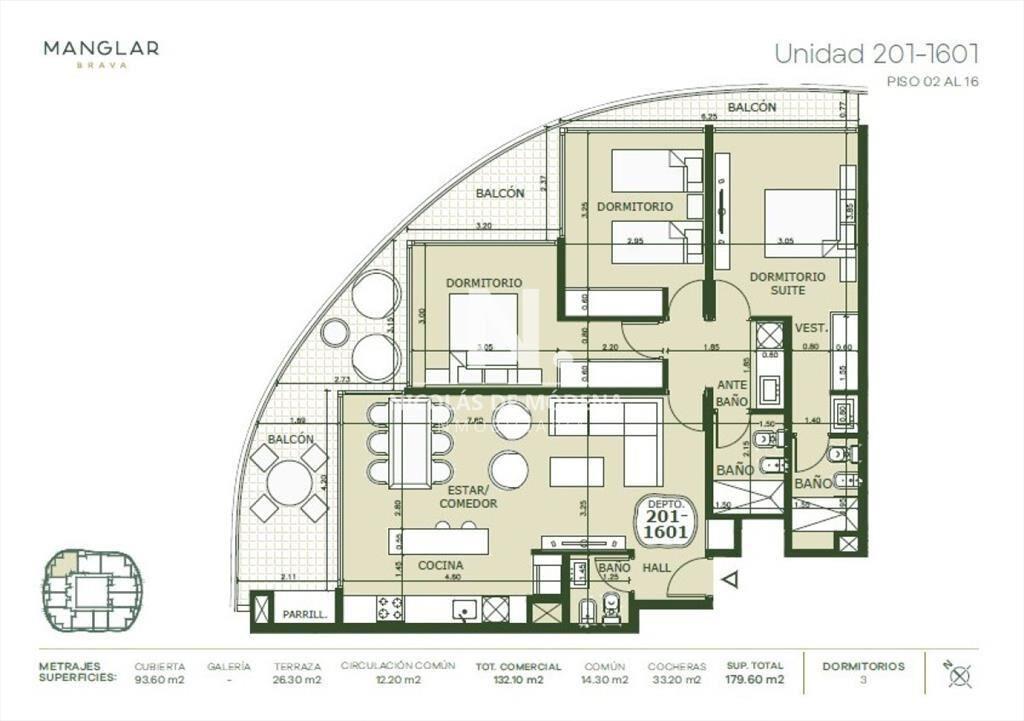 Apartamento de 3 dormitorios en venta, Playa del