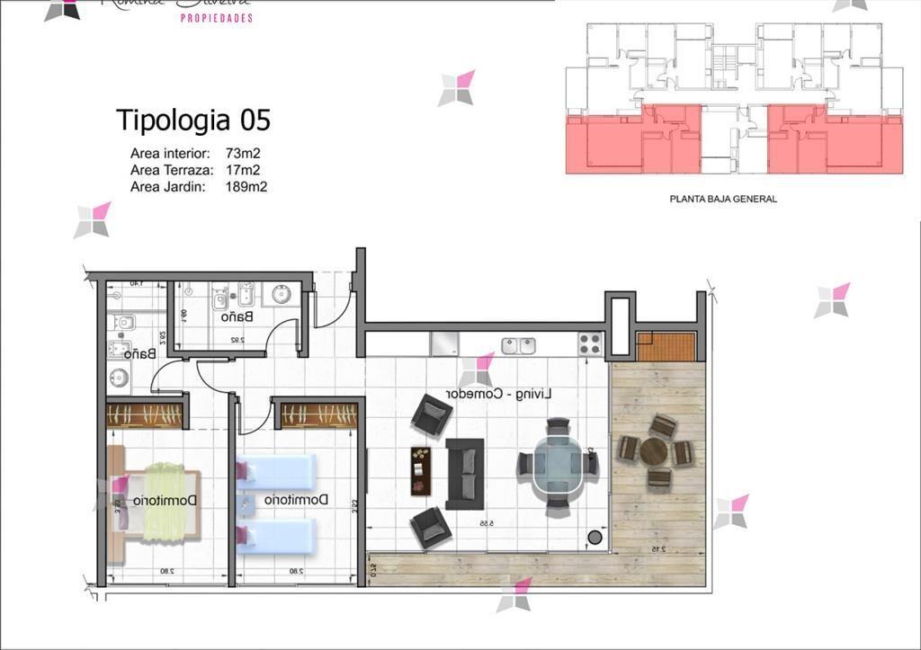 VENTA DE APARTAMENTO DE 2 DORMITORIOS EN POZO EN BRAVA PUNT