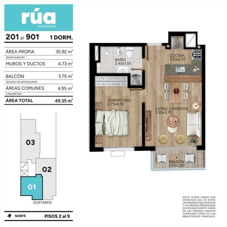 Venta Apartamento 1 Dormitorio en Cordon