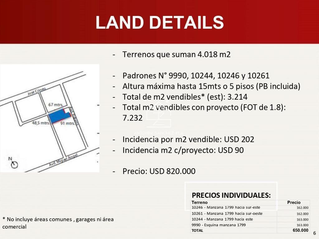 venta de terreno apto para PH