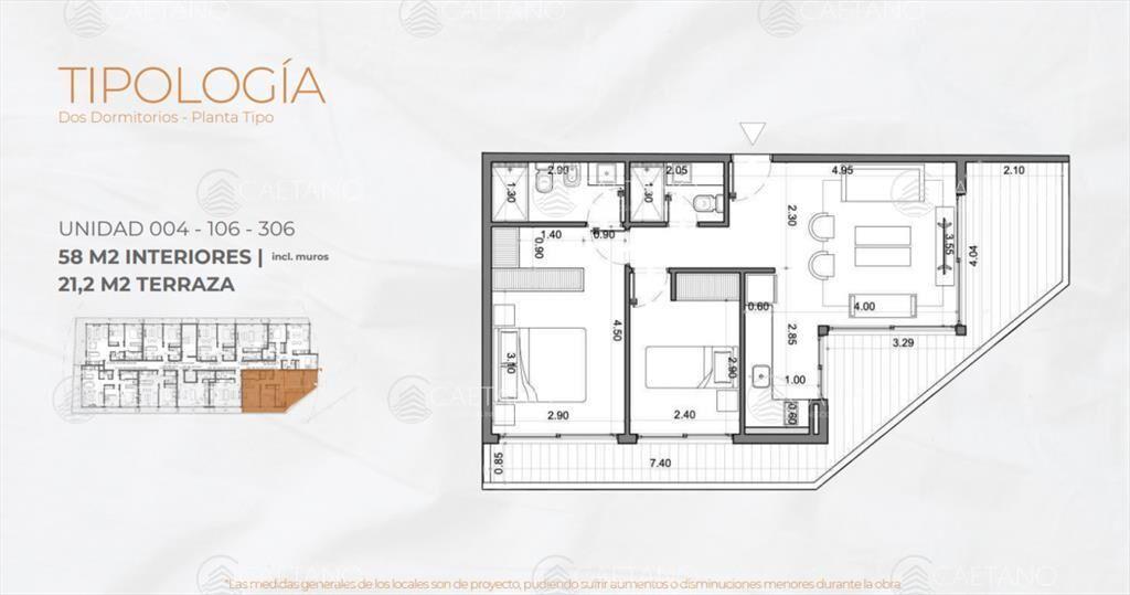 venta apartamento 2 dormitorios. Playa mansa, del