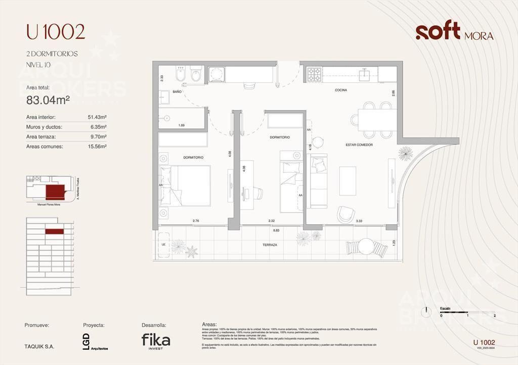 Apartamento de dos dormitorios en venta en Cordón Sur - 100