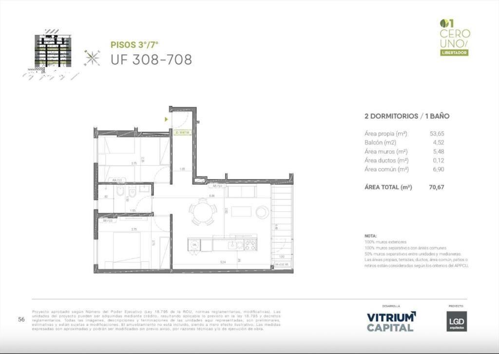 Apartamento en Venta en Aguada de Dos Dormitorios sobre ...