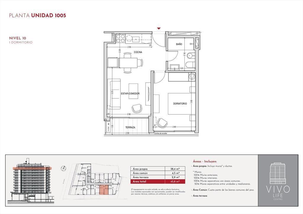 Venta Apartamento 1 Dormitorio en Centro