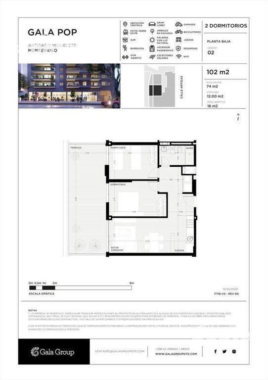 Venta apartamento 2 dormitorios - Tres Cruces