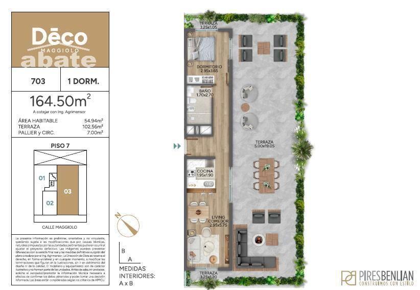 Venta Apartamento 1 dormitorio- Parque Rodó - Deco Maggiolo