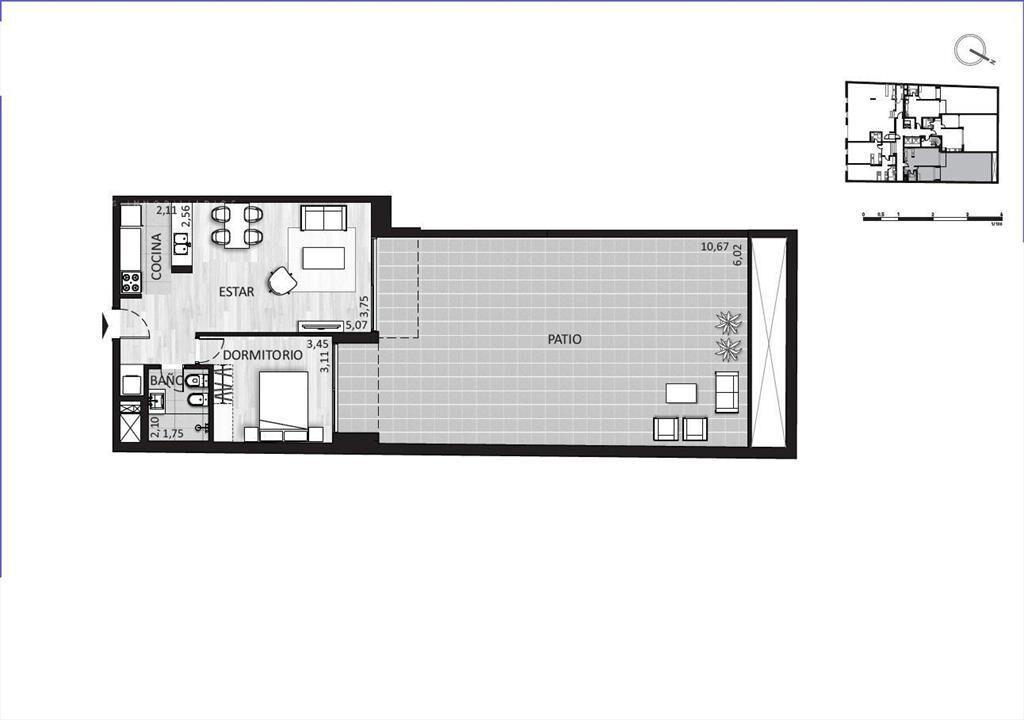 Apartamento de un dormitorio en venta en Cordón - 103