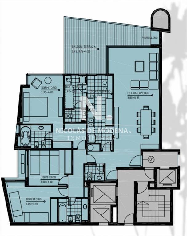 Miami Boulevard II piso 2 de 3 dormitorios con