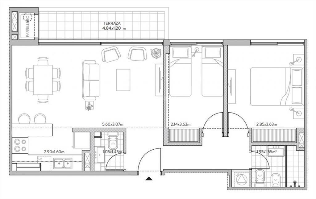 Apartamento en venta | Carrasco, complejo Garden Town