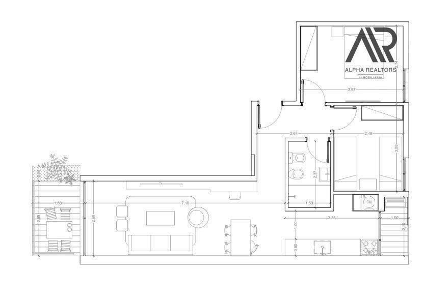 Apartamento de 2 dormitorios, con terraza en La Blanqueada
