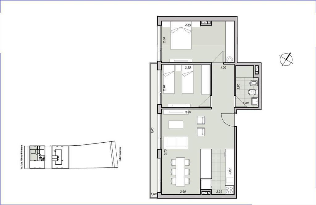 Apartamento de dos dormitorios en venta en La Blanqueada -