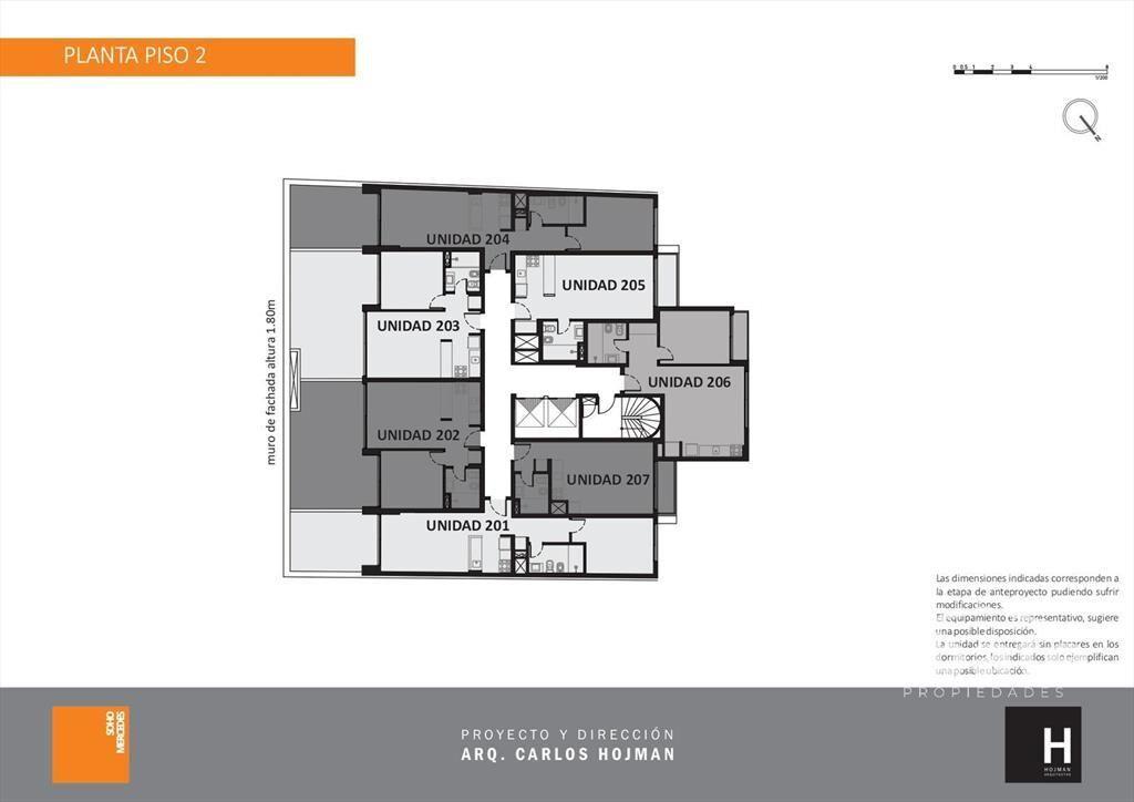 Venta apartamento 1 dormitorio con patio