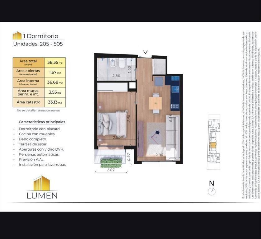 Venta de apartamento Buceo 1 Dormitorio 1 Baño