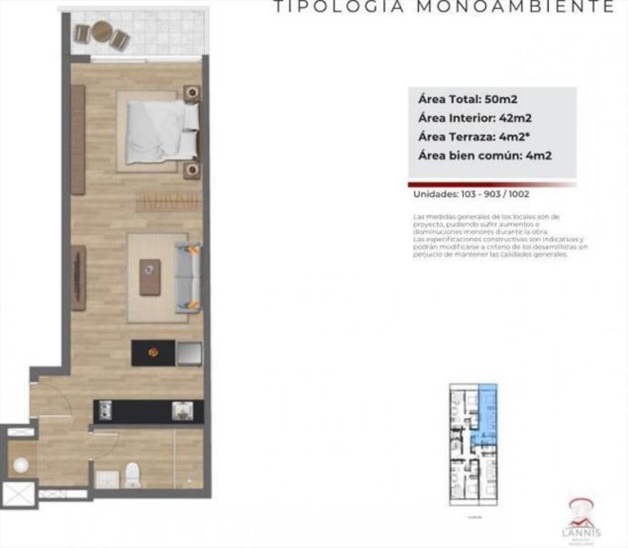 VENTA DE MONOAMBIENTE EN BARRIO POCITOS