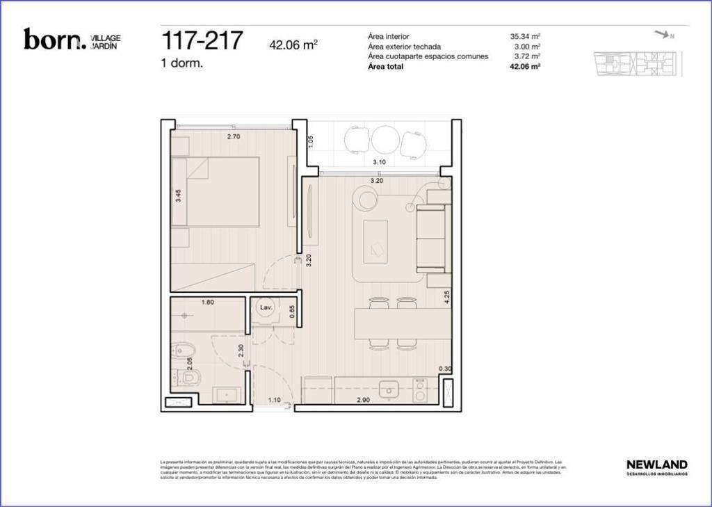 Apartamento de un dormitorio en venta en La Blanqueada - 11