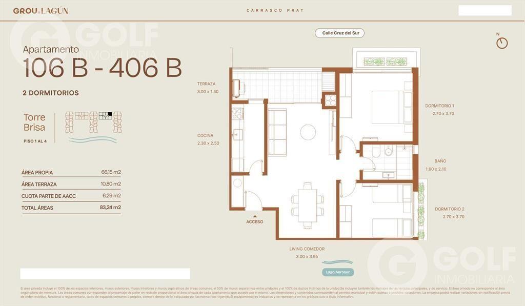 Venta de apartamento de 2 dormitorios- Barra de Carrasco