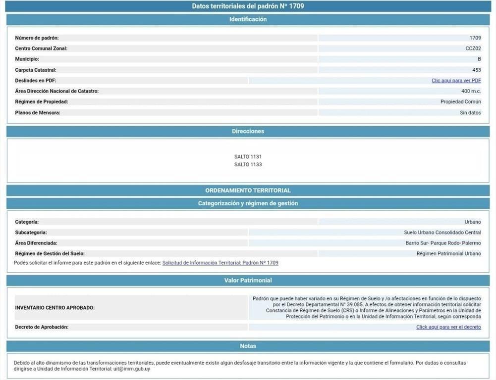 VENTA TERRENO PARA DESARROLLO EN PALERMO
