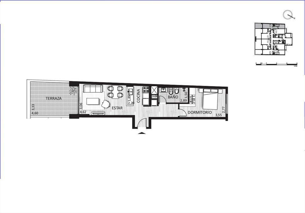 Apartamento de un dormitorio en venta en Cordón - 204