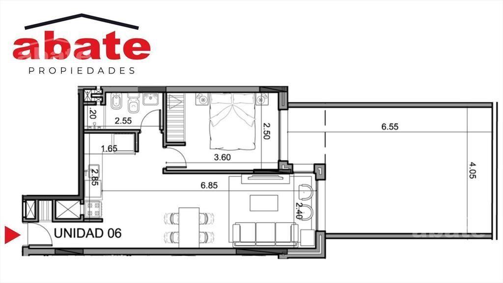 Alquiler 1 dormitorio con placard y patio de uso exclusivo!