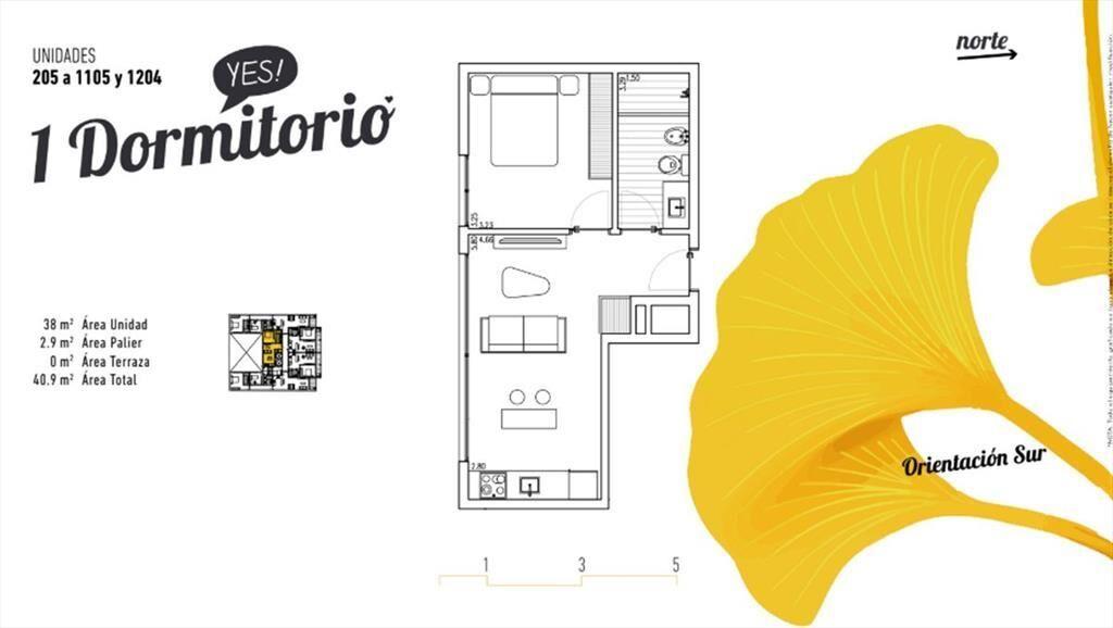 VENTA APTO 1 DORM PARQUE RODO CONTADO MARZO 2027