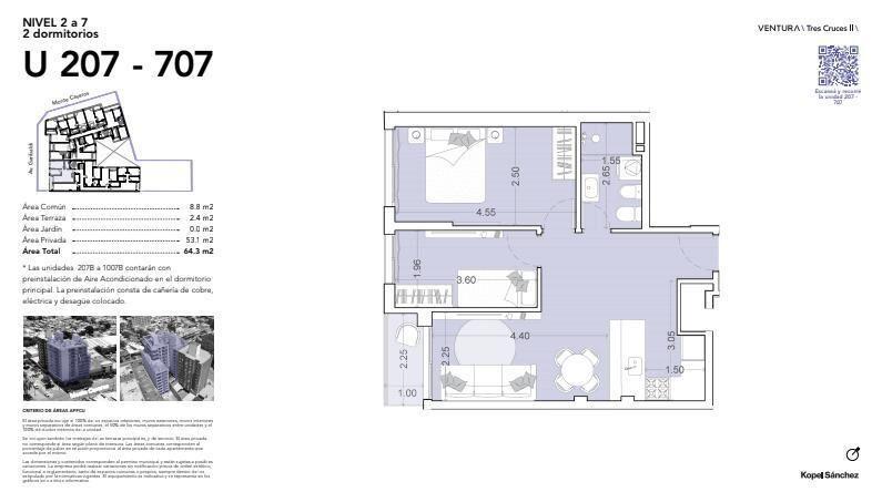 Venta Apartamento 2 Dormitorios en La Blanqueada