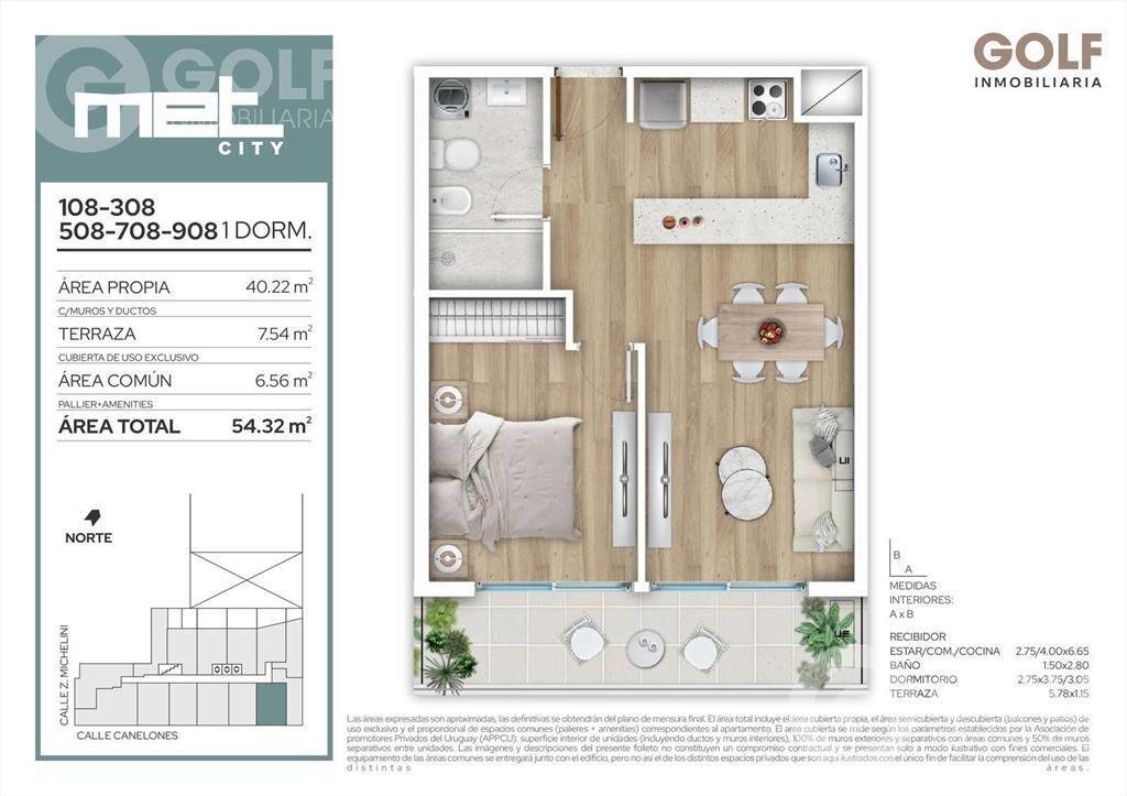 Venta apartamento 1 dormitorio en el Centro