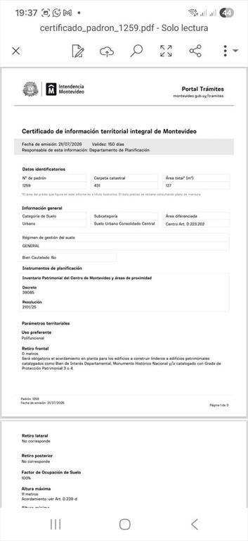 Terreno en venta en Cordón