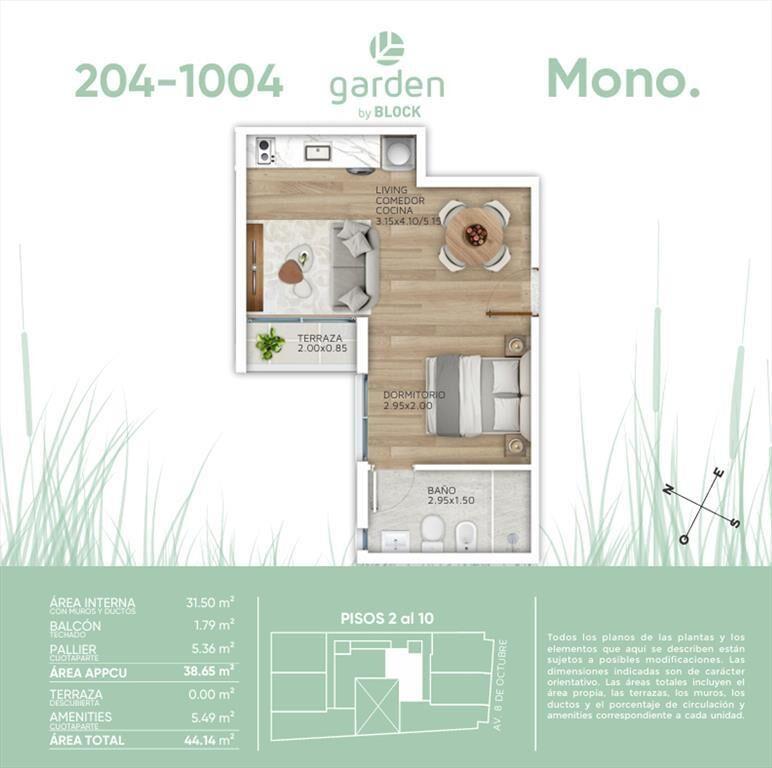 Venta Apartamento Monoambiente La Blanqueada