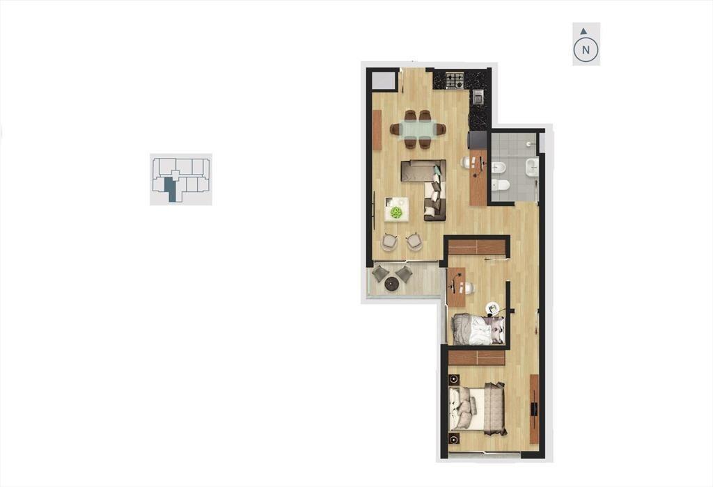 Apartamento de dos dormitorios en venta en Parque Batlle -