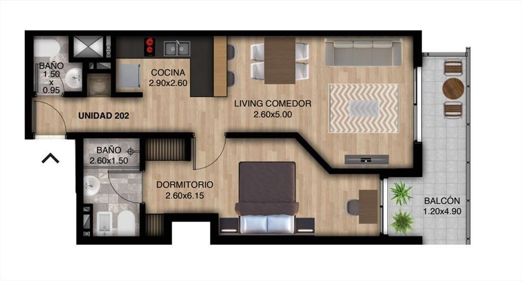 VENTA APARTAMENTO 1DORM 1BAÑO POCITOS POZO