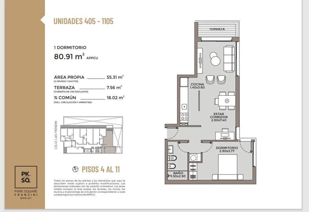 Venta Apartamento 1 Dormitorio A Estrenar Pocitos
