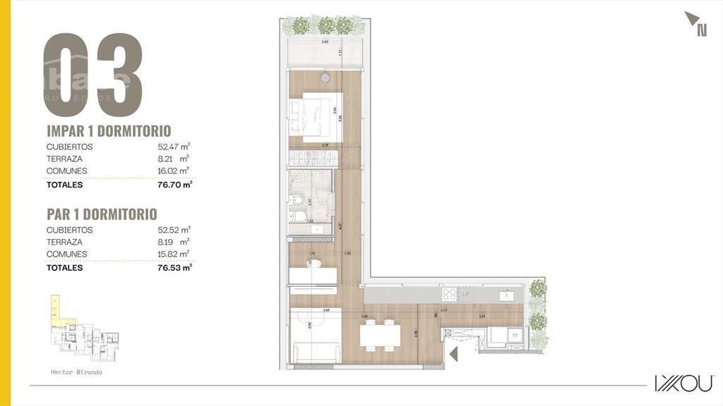 Venta apartamento 1 dormitorio y estudio en Punta Carretas
