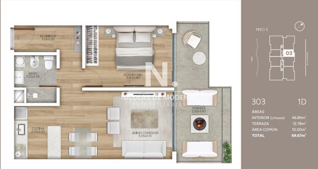 Apartamento en Pozo de 1 Dormitorio en VENTA.
