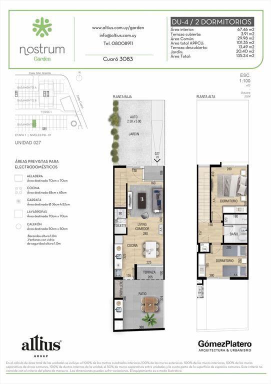 VENTA DUPLEX 2 DORMITORIOS NOSTRUM GARDEN PRADO