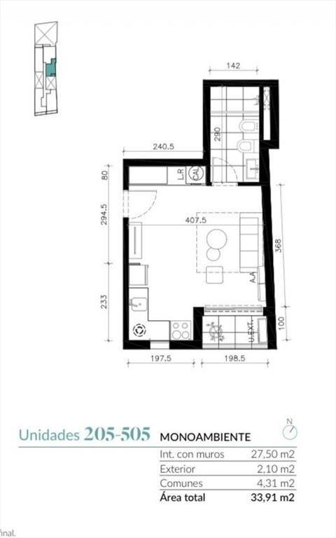 Venta monoambiente con garaje en Cordón - PROMO!!!