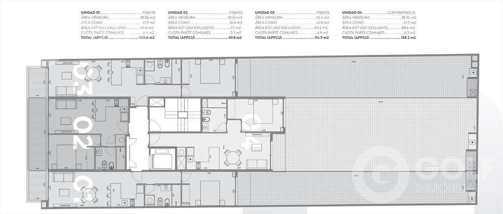 Venta de apartamento de 1 dormitorio en el Centro