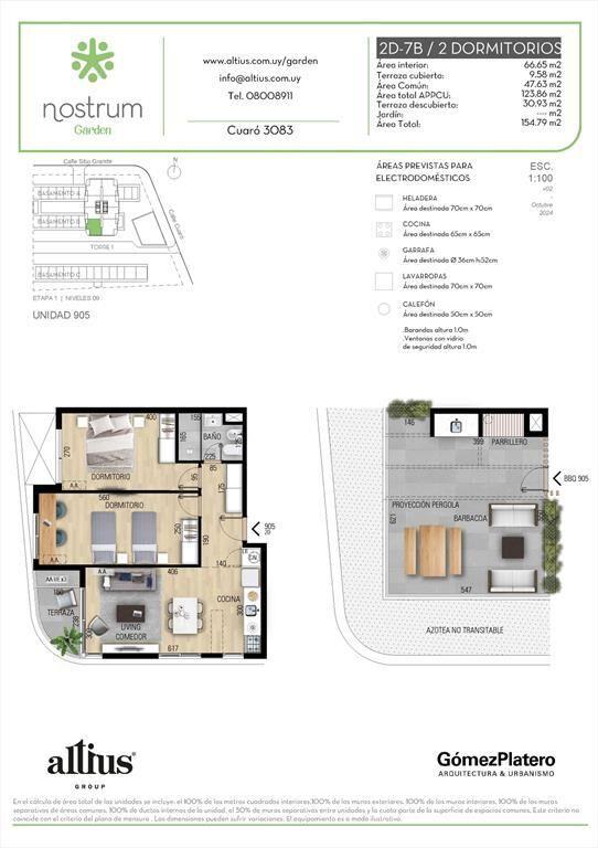 VENTA APARTAMENTO 2 DORMITORIOS NOSTRUM GARDEN