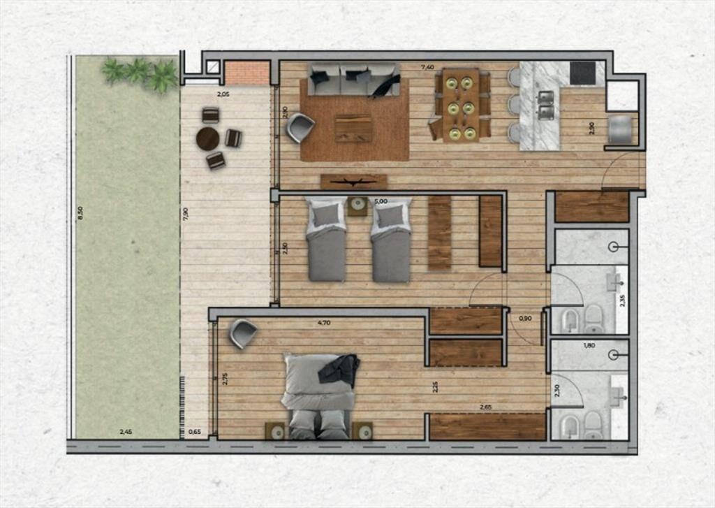 VENTA Apartamento de 2 dormitorios PUNTA CARRETAS