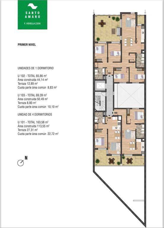 1 DORMITORIO CONTRAFRENTE EN CONSTRUCCIÓN LA BLANQUEADA