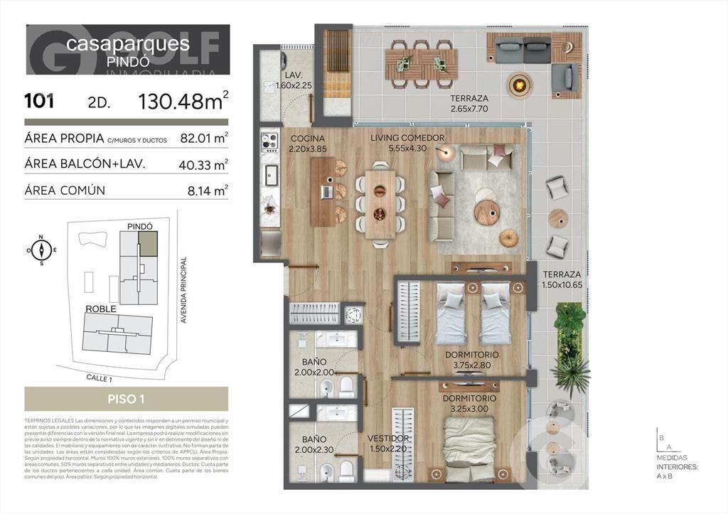 Venta apartamento en Barrio Parques - Carrasco Norte CASA P