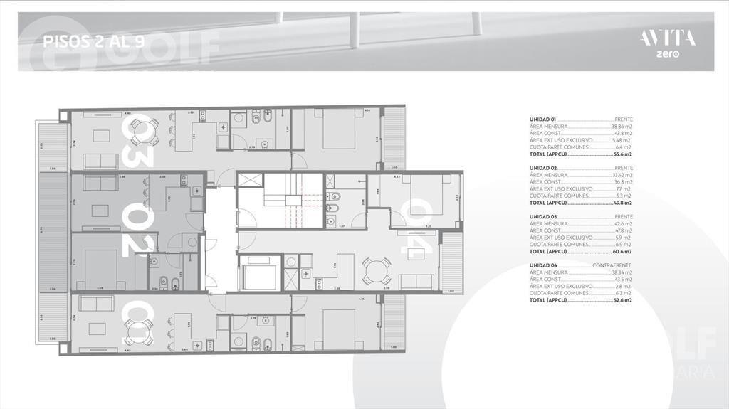 Venta de apartamento de 1 dormitorio en Centro