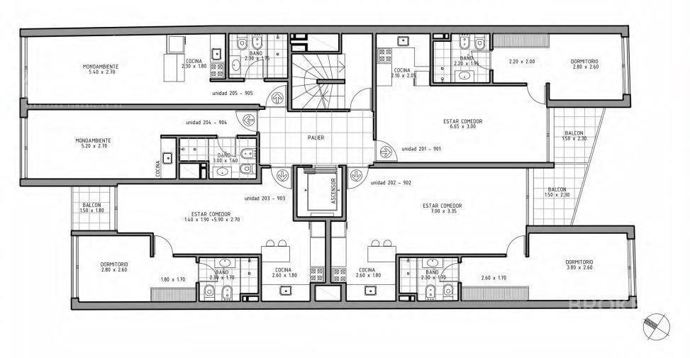 Apartamento 1 dormitorio en venta en Pocitos-901