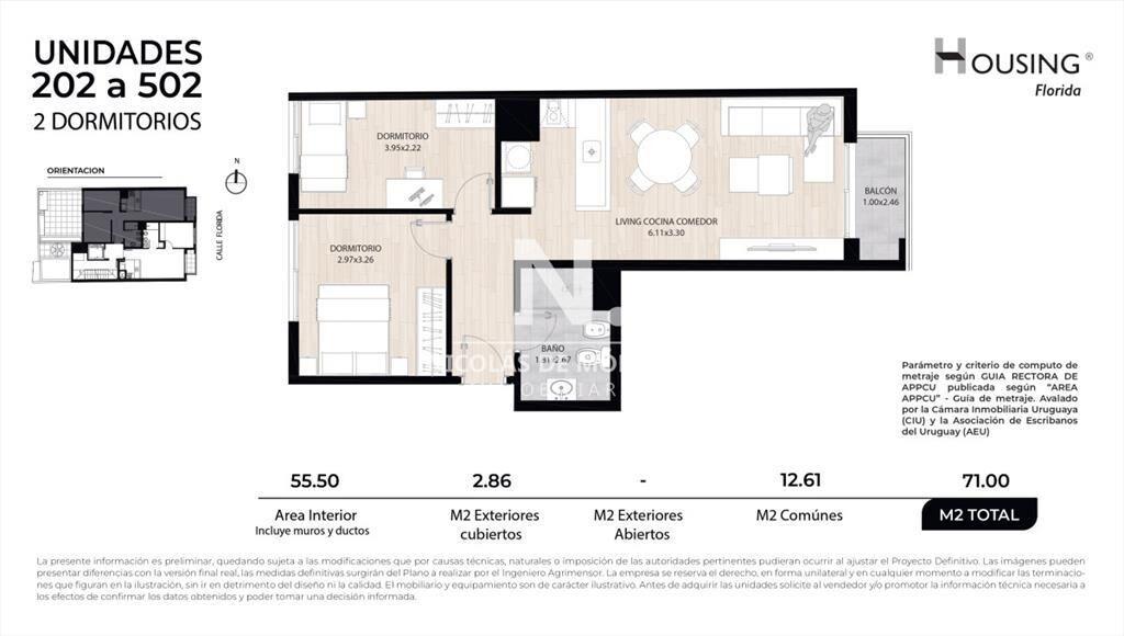 Venta Apartamento 2 Dormitorios A Estrenar en Centro Sur -