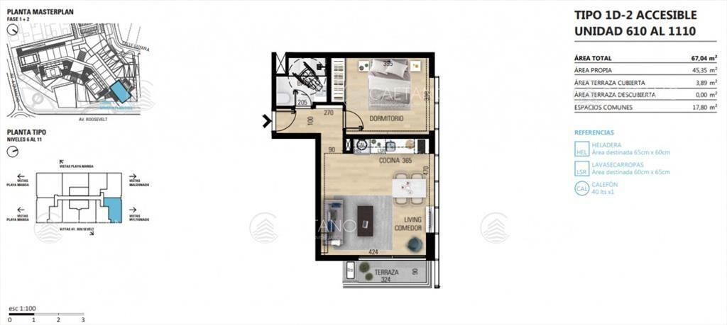 Venta apartamento 1 dormitorio Punta del Este