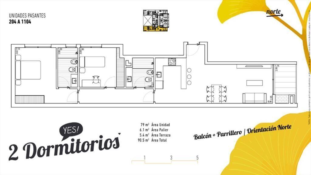 VENTA APTO 2 DORM PARQUE RODO + G ESTRENA MAR 2027