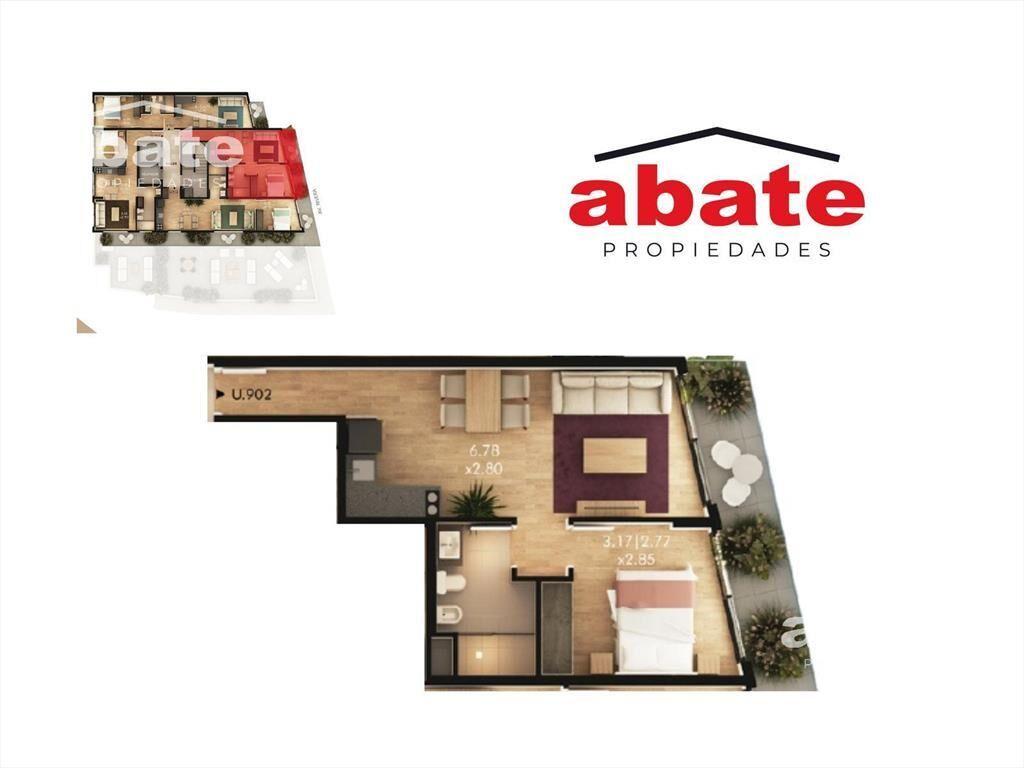 Venta apartamento 1 dormitorio en Buceo con gran terraza en
