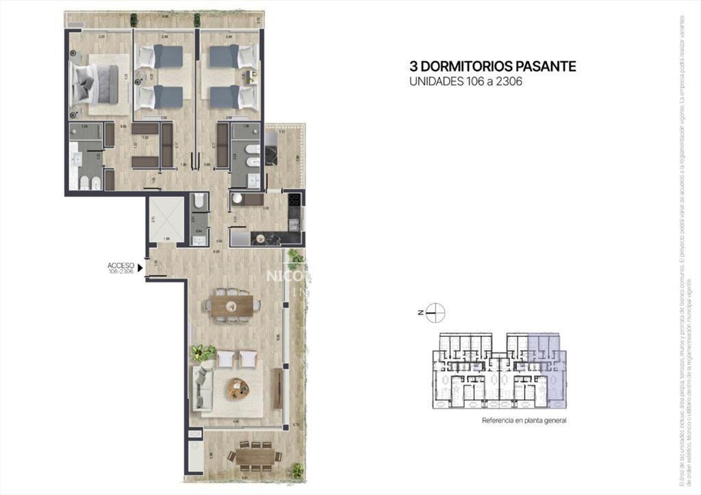 Departamento de 2 dormitorio en venta, Nuevo en -