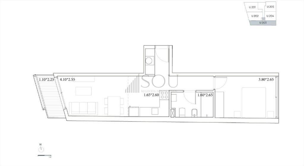 VENTA APARTAMENTO 1 DORMITORIO EN CORDÓN